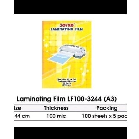 

plastik laminating A3 100 micron 1 pack