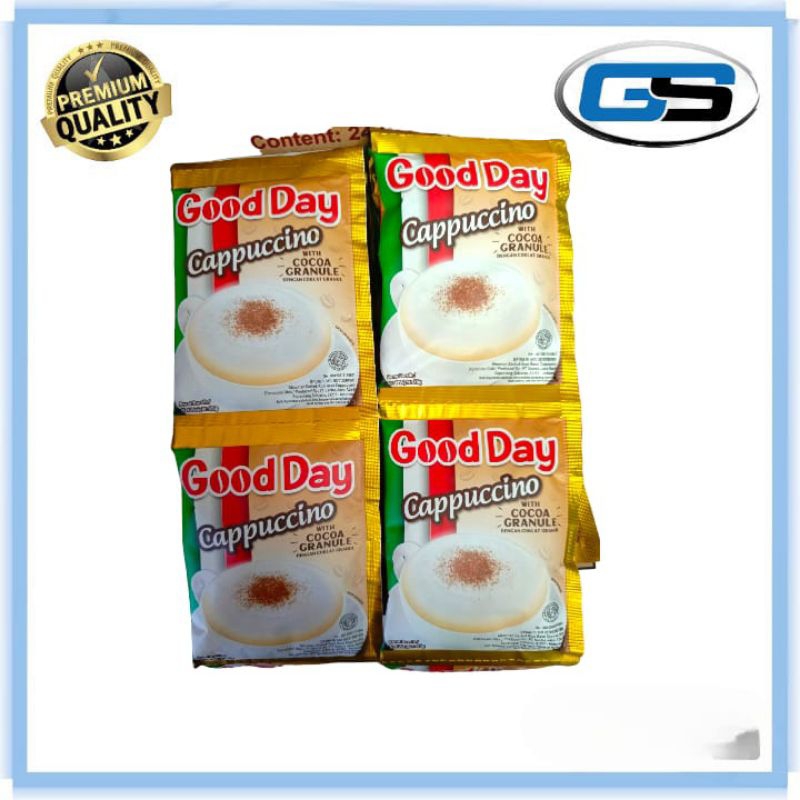 

Goodday capucino renteng 25gr 1 renteng isi 10 pcs