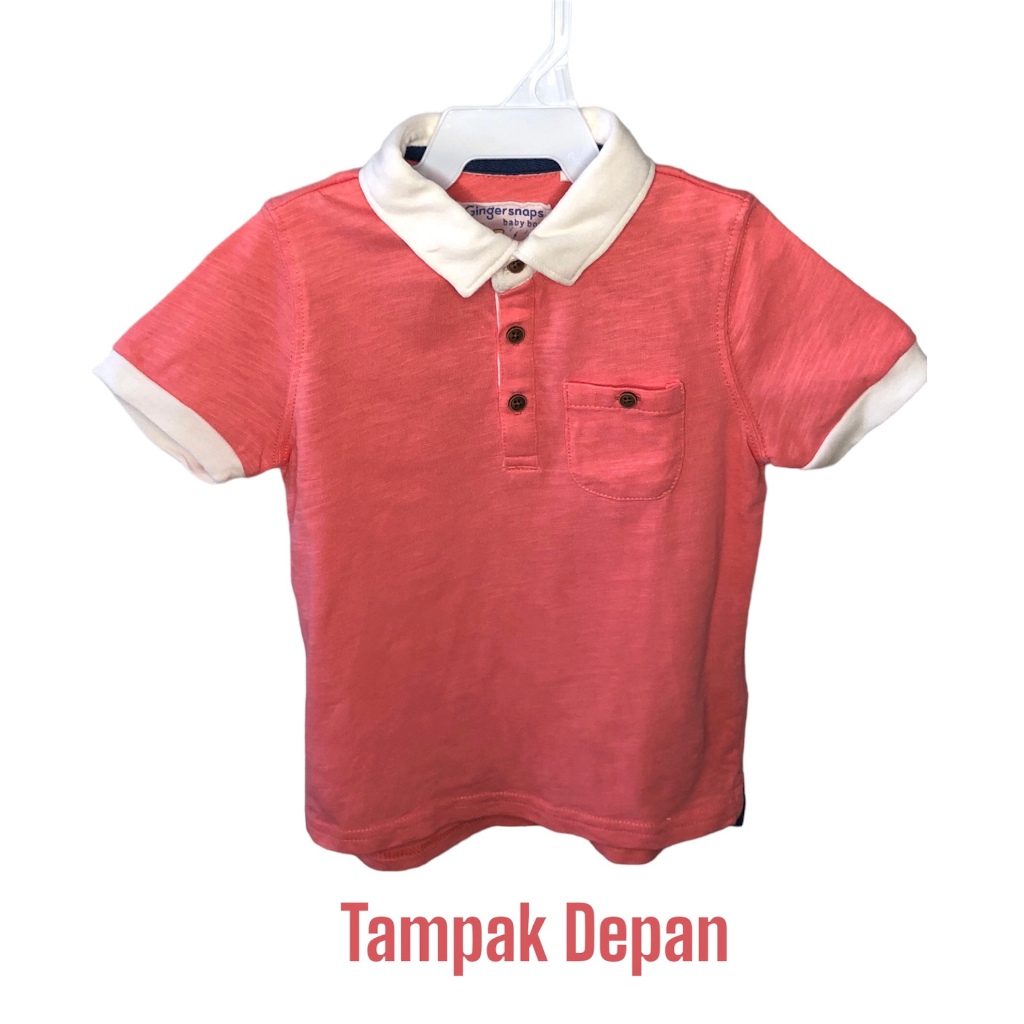 Preloved Baju Bayi - Merk GINGERSNAPS - Polo Shirt (Peach)