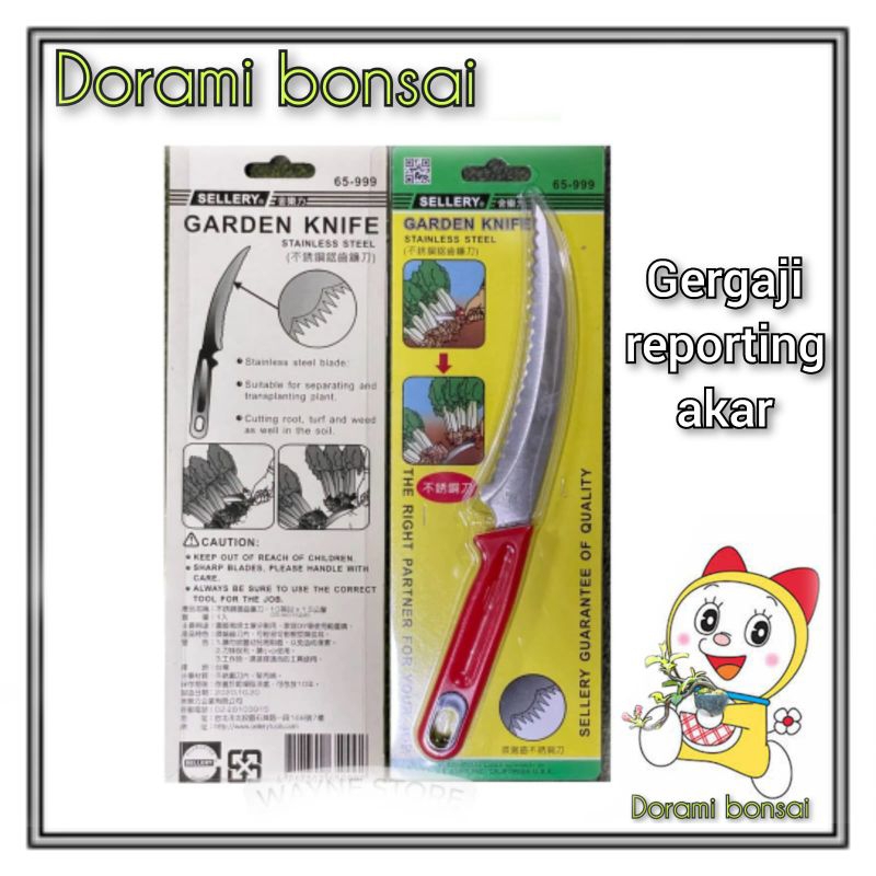 alat bonsai dan kebun gergaji pisau repoting akar