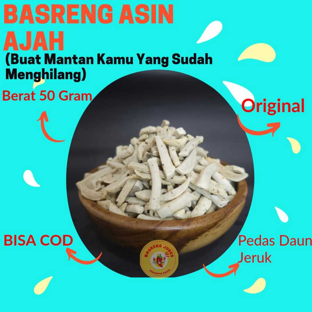 

Basreng 250 Gram Asin Ajah / Pedas Nangis / Pedas Neraka / Pedas Gila (Level 0 - 3)