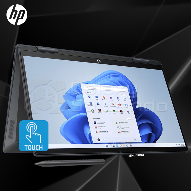HP PAVILION X360 14-EK0162TU - Core i3-1215U 512GB SSD 8GB RAM FHD Touch - Blue Laptop Notebook