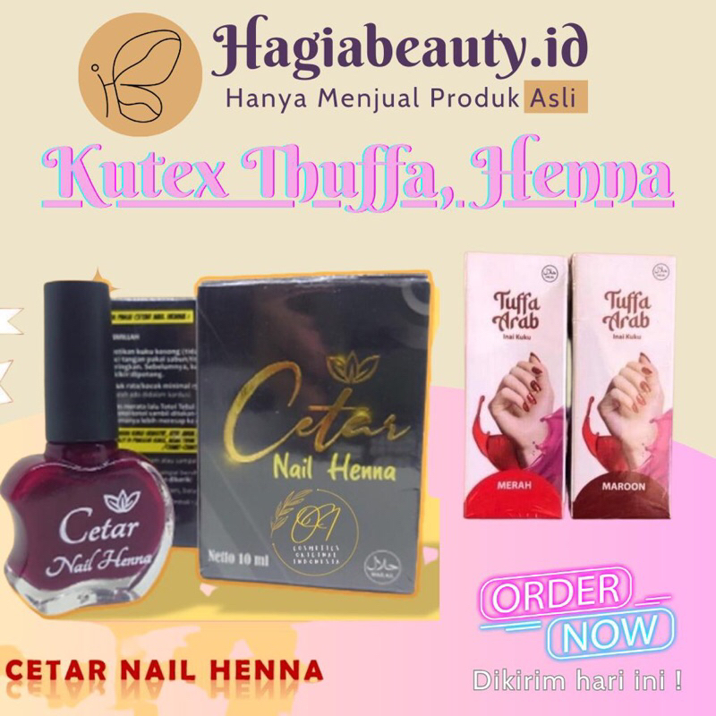 BISA COD - TUFFAH NAIL HENNA - KUTEX HALAL- KUTEX SHOLAT HENNA -CETAH HENNA - PACCI