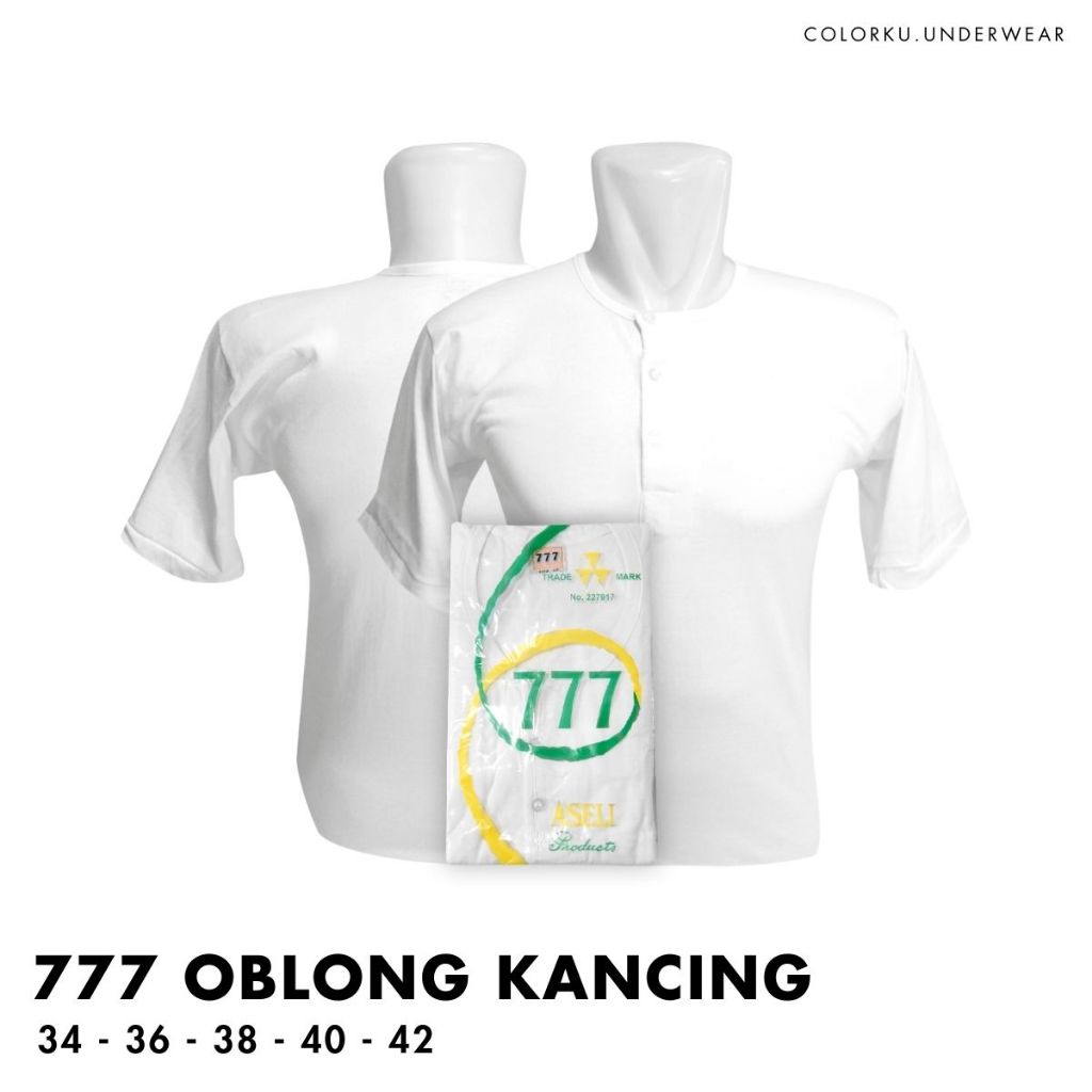 KAOS OBLONG 777 KANCING ASELI ISI-1 PCS