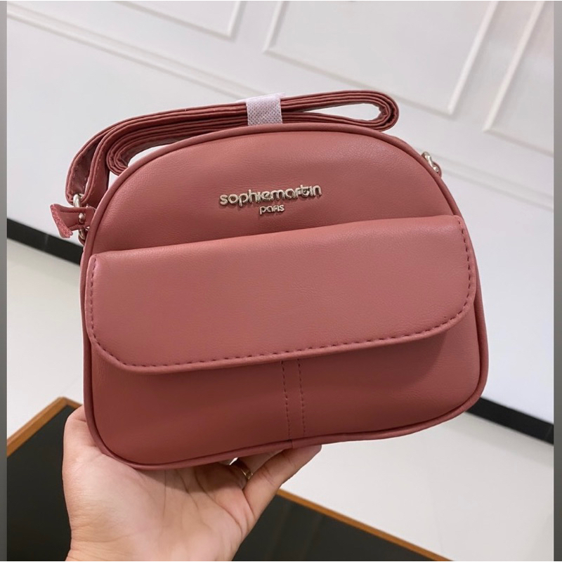 TAS DELION : BLACK/PINK SOPHIE MARTIN PARIS PROMO TAS SELEMPANG WANITA