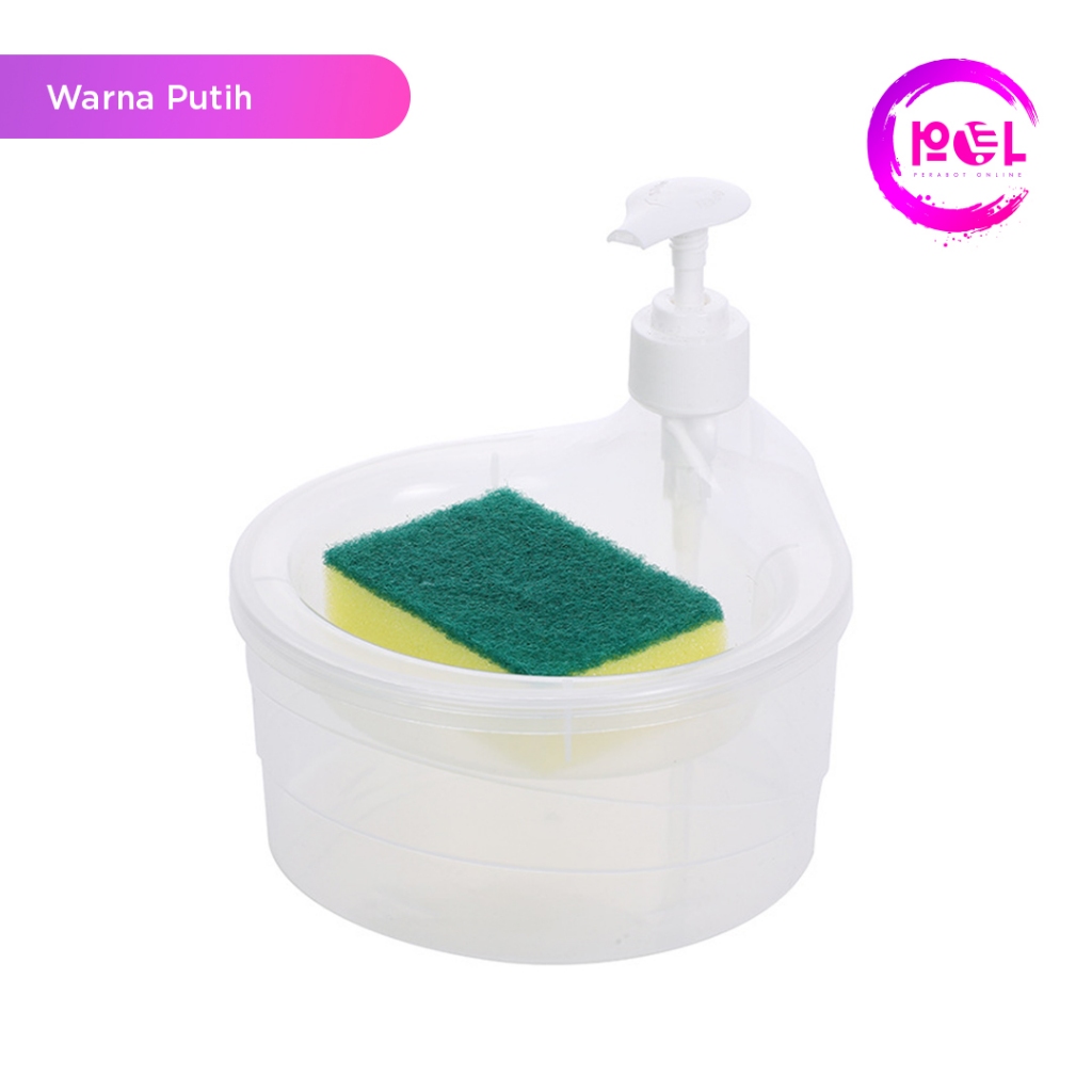 [POL] COD Tempat Sabun Cuci Piring Bulat | Dispenser Sabun | Tempat Sabun Cair Cuci Piring | Soap Pump Dispenser 2 in 1 | Dispenser Sacupir