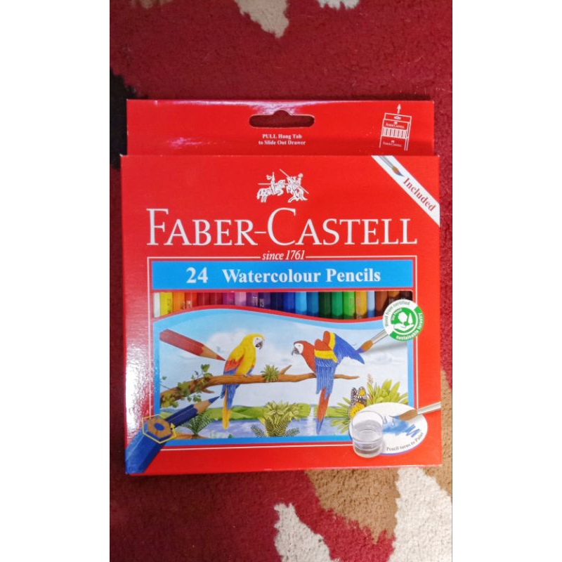 

Faber Castell 24 Watercolour Pencils included kuas (+kuas)