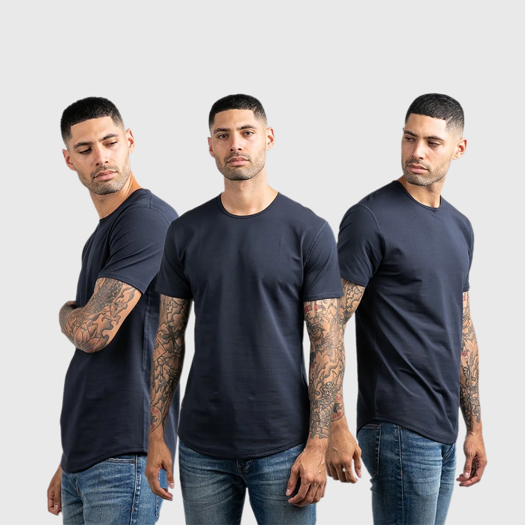 BYZF ID - New Drop Cut Lux Signature | Kaos Polos Anti Bakteri | Bahan Katun US. Pima 30s | Royal Na