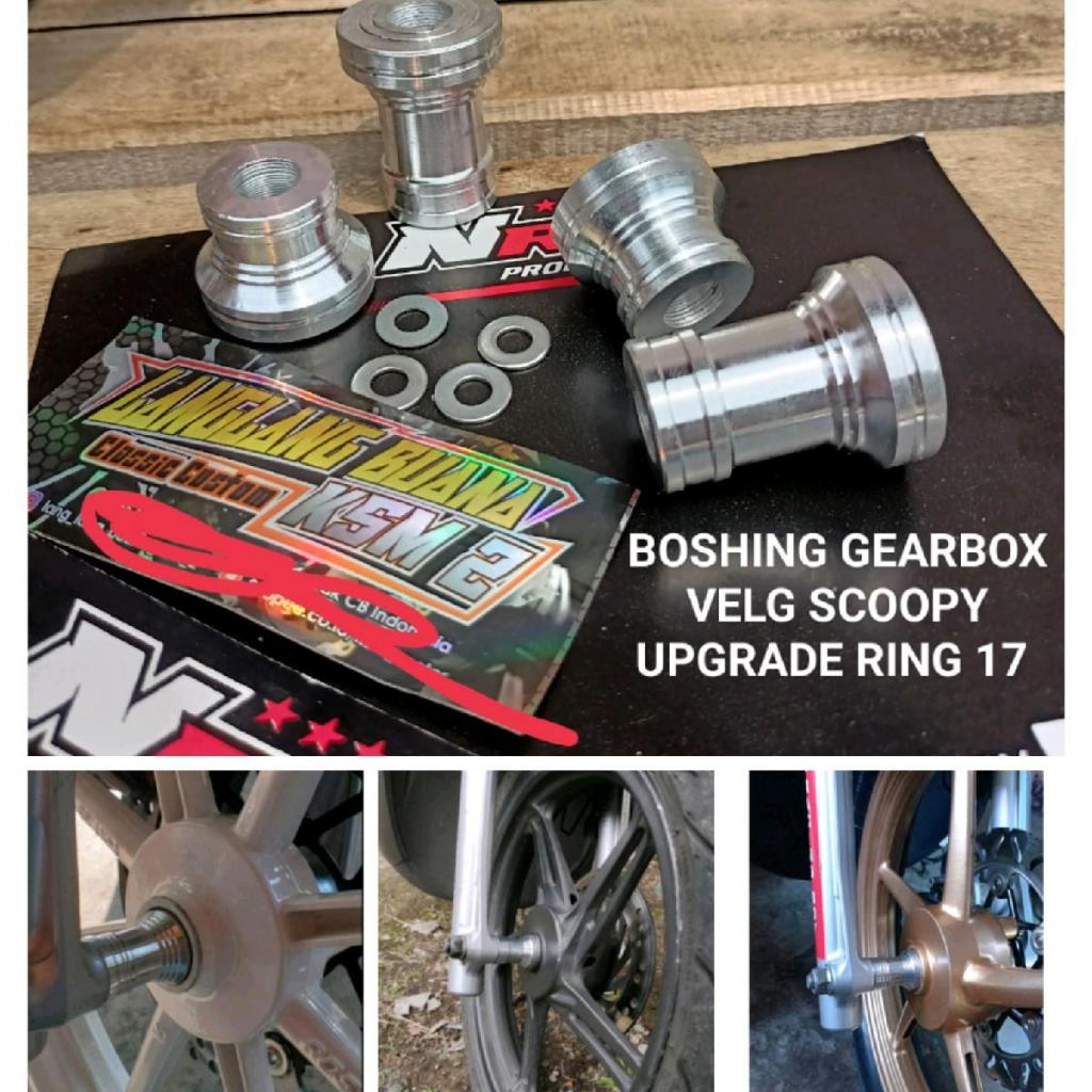 boshing gearbox almunium velg Scoopy ring 12 upgrade velg 14 16 dan 17 velg racing 1 set