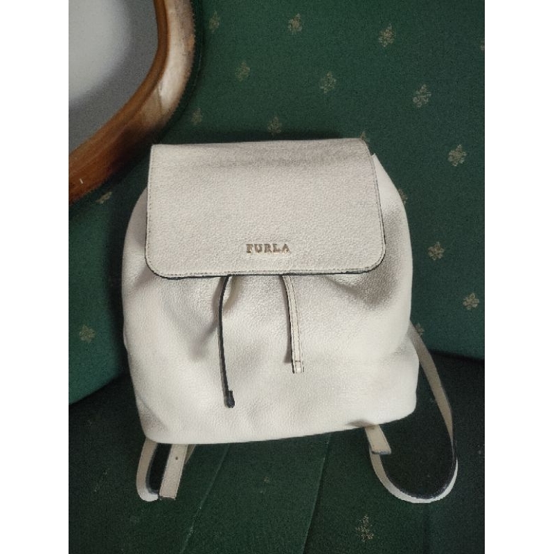 reprice - preloved furla backpack kulit asli