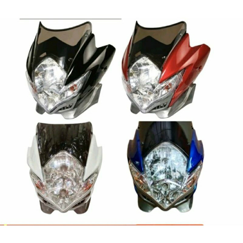 HEAD LAMP LAMPU DEPAN REFLEKTOR LAMPU DEPAN SUZUKI SATRIA FU BARONG WARNA MERAH BIRU HITAM PUTIH GRA