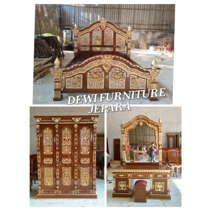 kamar set jati ukiran gebyok furniture Jepara
