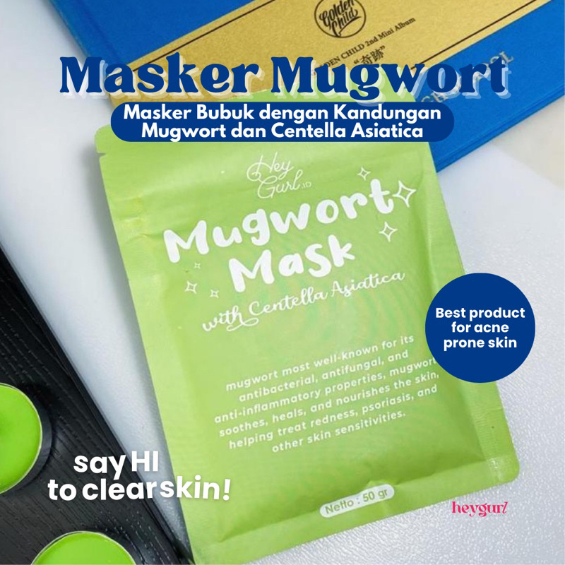 Mugwort Mask by HeyGurl | Masker Organik untuk Jerawat Acne