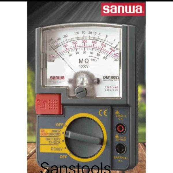 Sanwa DM-1009S analog insulation tester DM1009S megger 1000v manual Berkualitas