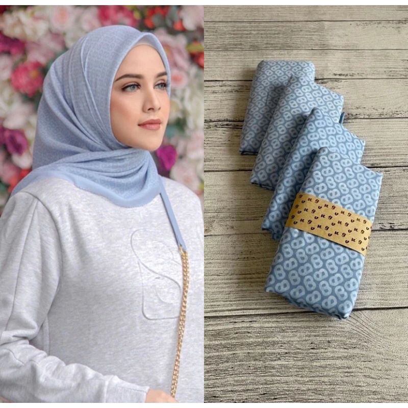 BUTTON SCARVES LOGO BESI / Jilbab MM SegiEmpat Motif Terbaru/Jilbab voal segi empat
