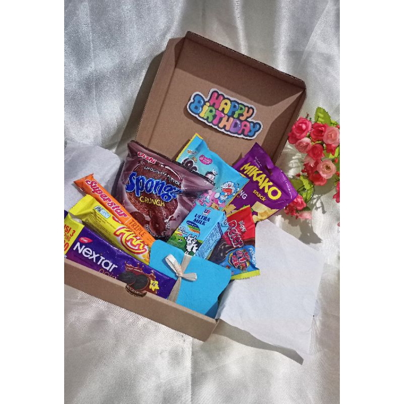 

Snack Box Hampers Paket Cemilan Ringan Ekonomis bisa Custom