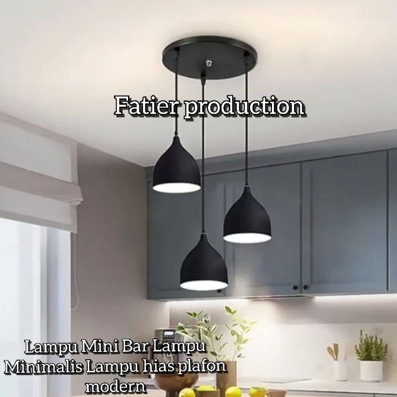 Lampu Hias Lampu MiniBar Lampu industrial modern 3in1#Lampu_Ruang_tamu