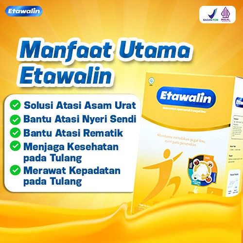 

Etawalin Susu Etawa Original Atasi Nyeri Sendi dan Asam Urat 1 Box