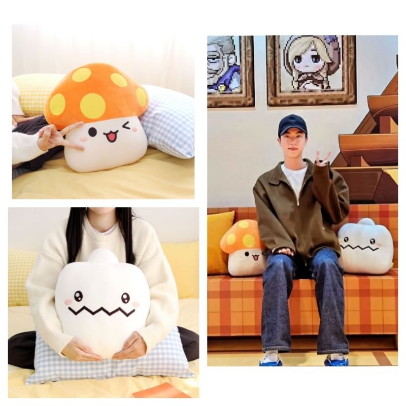 OFFICIAL MAPLESTORY FACE CUSHION BONEKA BTS KIM SEOK JIN