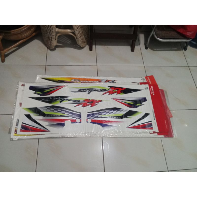 striping stiker sticker lis body set honda supra xx dobel double x original ahm