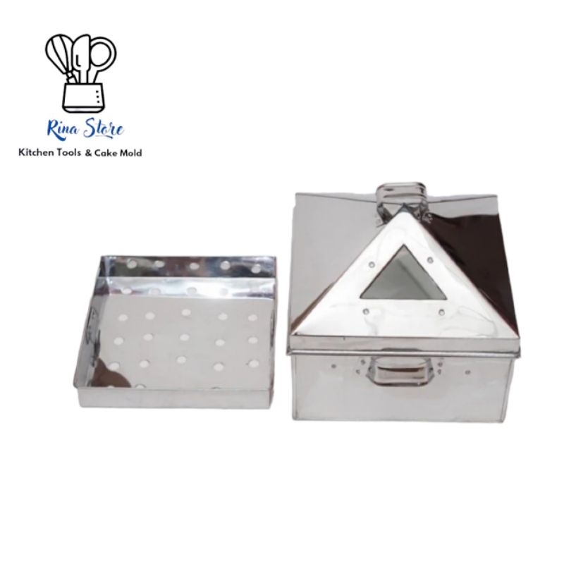 Klakat Kukusan Kotak 40x40 CM Stainless Steel Panci Steamer Persegi