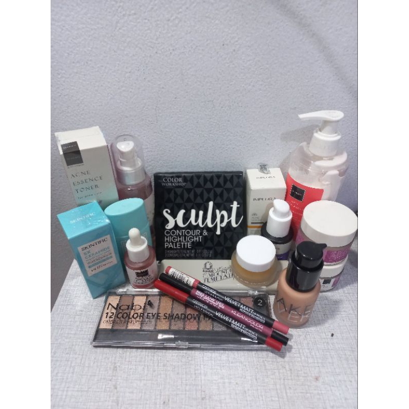 preloved skincare and makeup products PART 2 (skintific, originote, scarlett, makeover, madamegie, m
