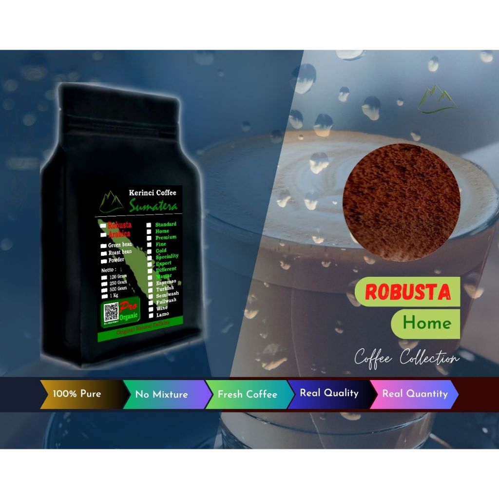

Kopi Kerinci Robusta Bubuk Home Family Coffee 500 Gram - 100 % Murni - Kerinci Regency - Jambi