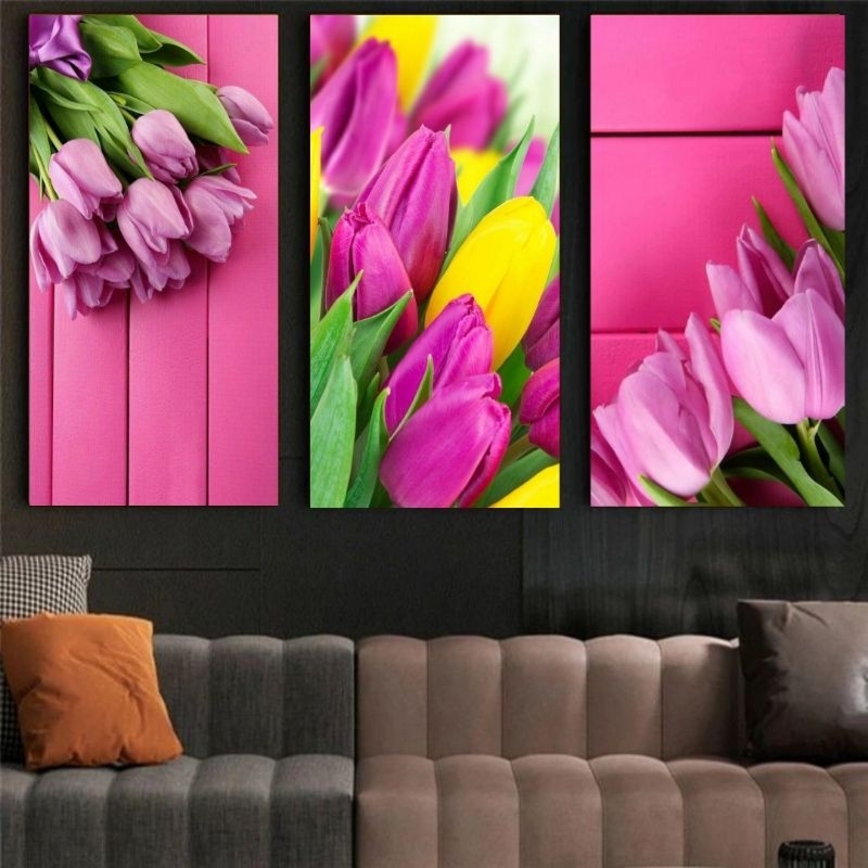 HIASAN DINDING BUNGA TULIP AESTHETIC