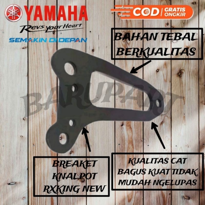 DUDUKAN STEP KNALPOT RXKING BREAKET RXK BREKET RX KING RX-KING NEW HITAM