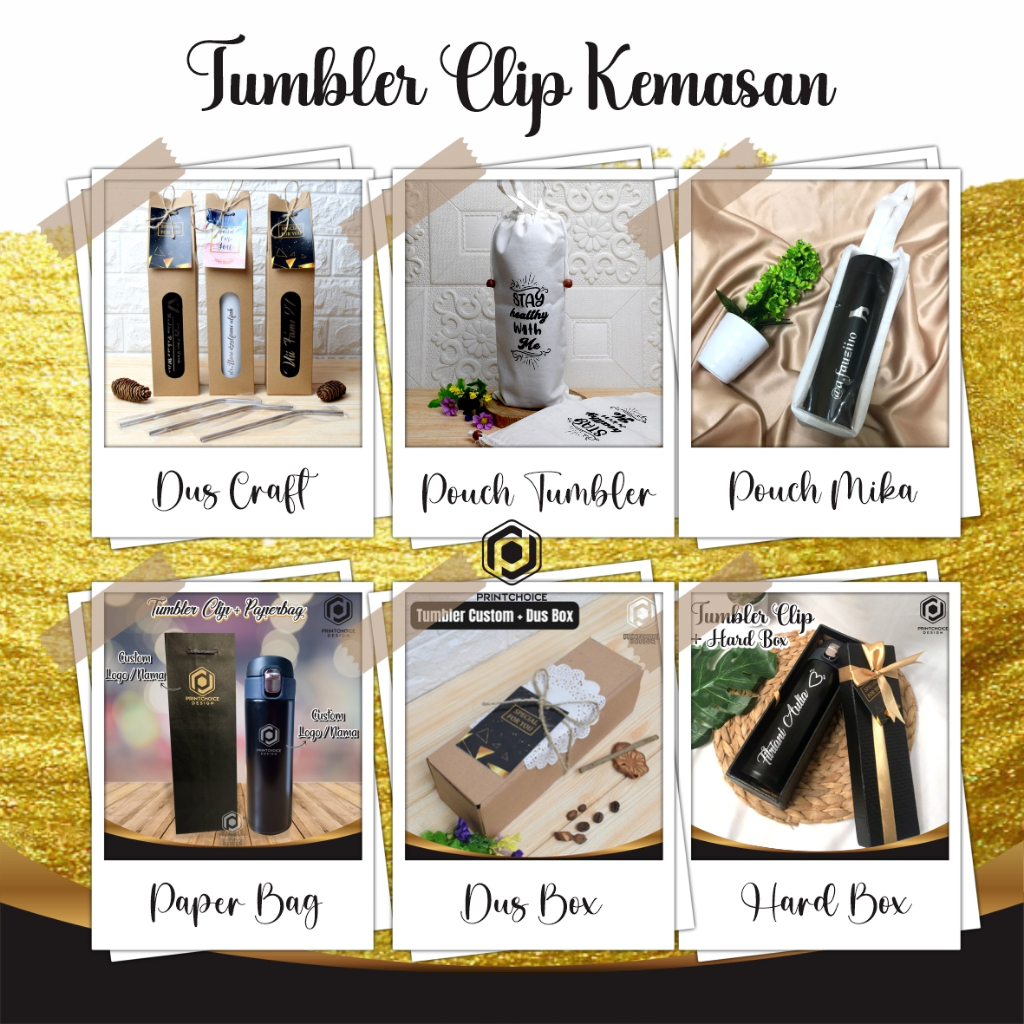 Tumbler Clip Kemasan Custom Satuan Hardbox Nama Perusahaan Logo Stainless 304 Ukuran 500ml