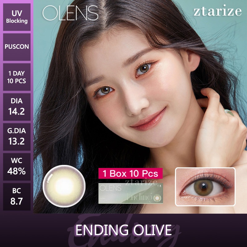 ztarize - Ready Stock - OLENS 🇰🇷 Ending Olive 1 Day Daily Soft Contact Lens 1 Box 10P - OLENS x NEW 