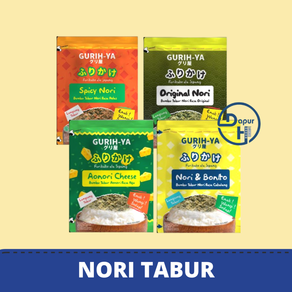 

GURIH-YA Bumbu Tabur Nori 5,5 g Halal | Seaweed Nori Seasoning | Non MSG