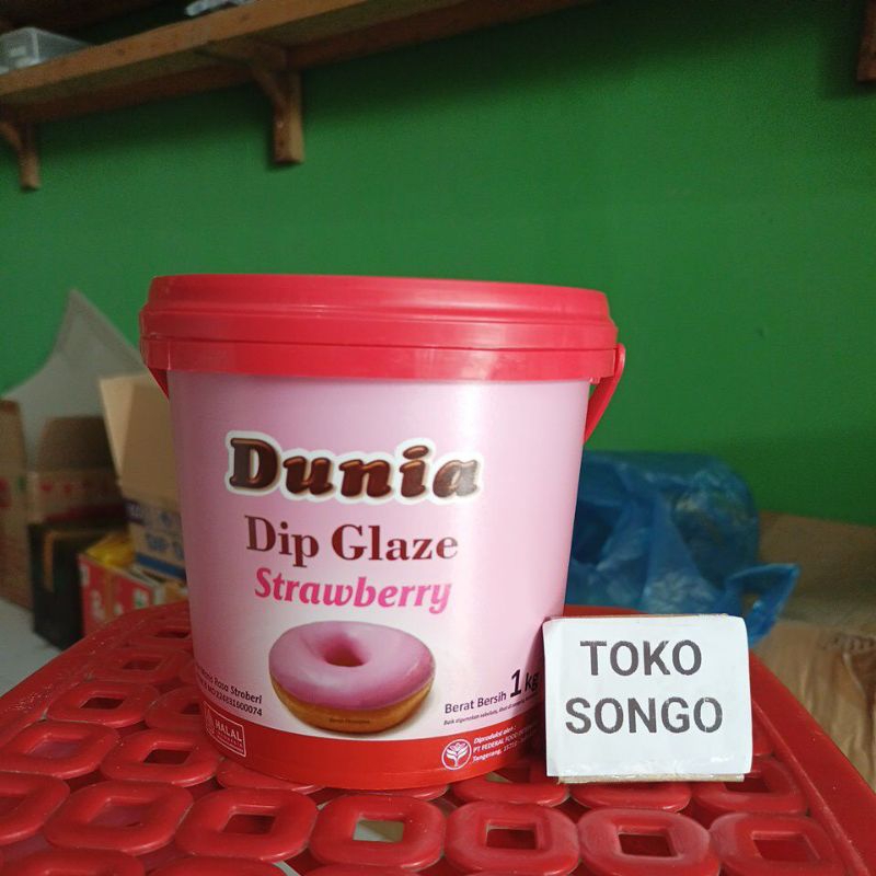 

dunia dip glaze strawberry kemasan 1 kg