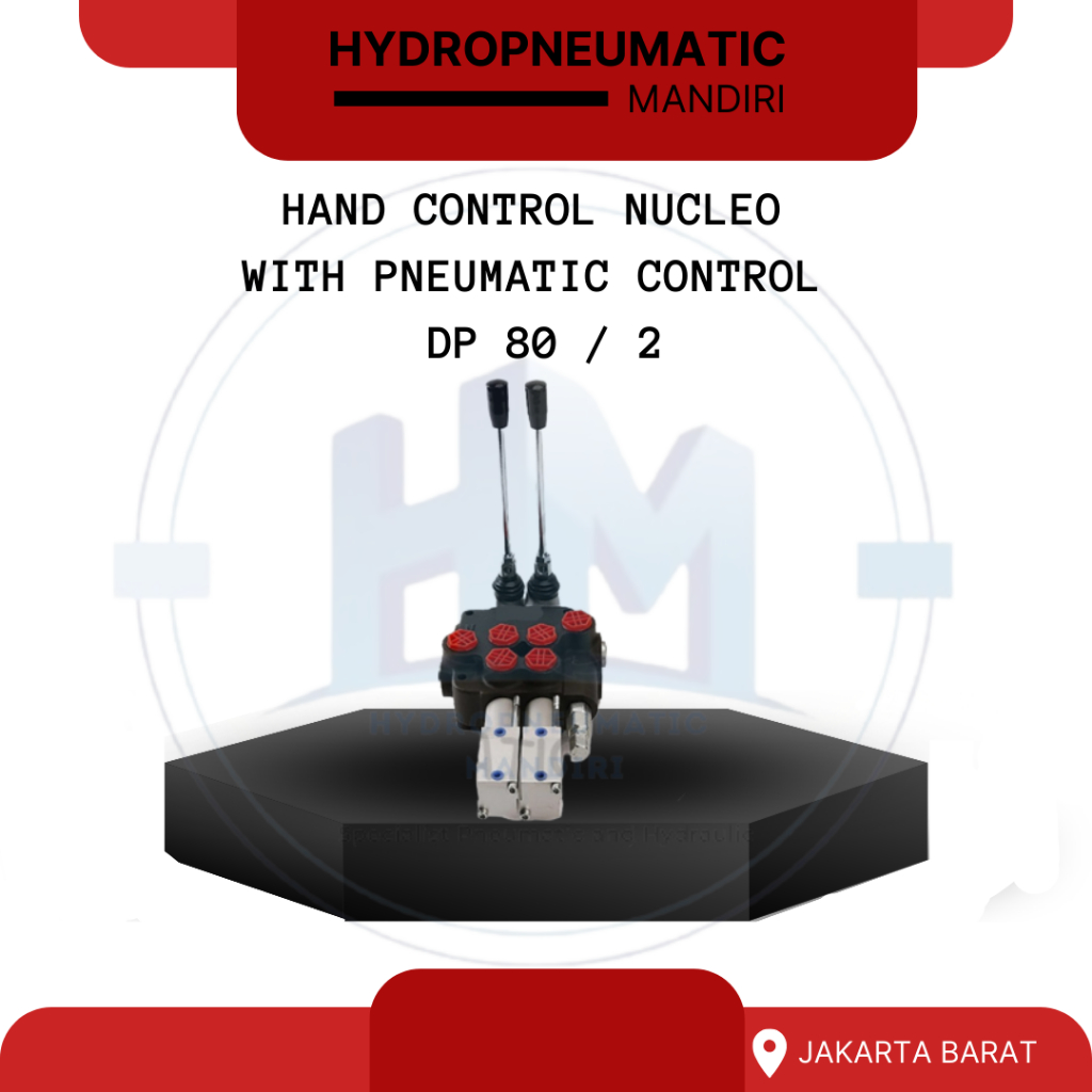 HAND VALVE DP 80 / 2 WITH PNEUMATIC CONTROL DP 80 NUCLEO
