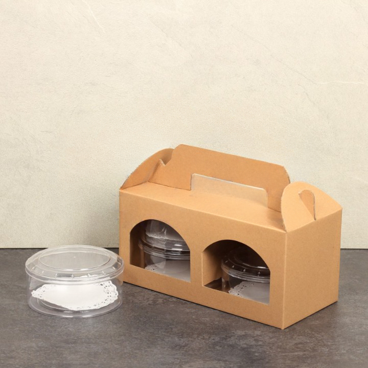 

(Isi 10pcs) Kardus Tenteng Die Cut Gable Box Isi 4 Toples Ukuran 500gram Box Packaging Hampers Lebaran