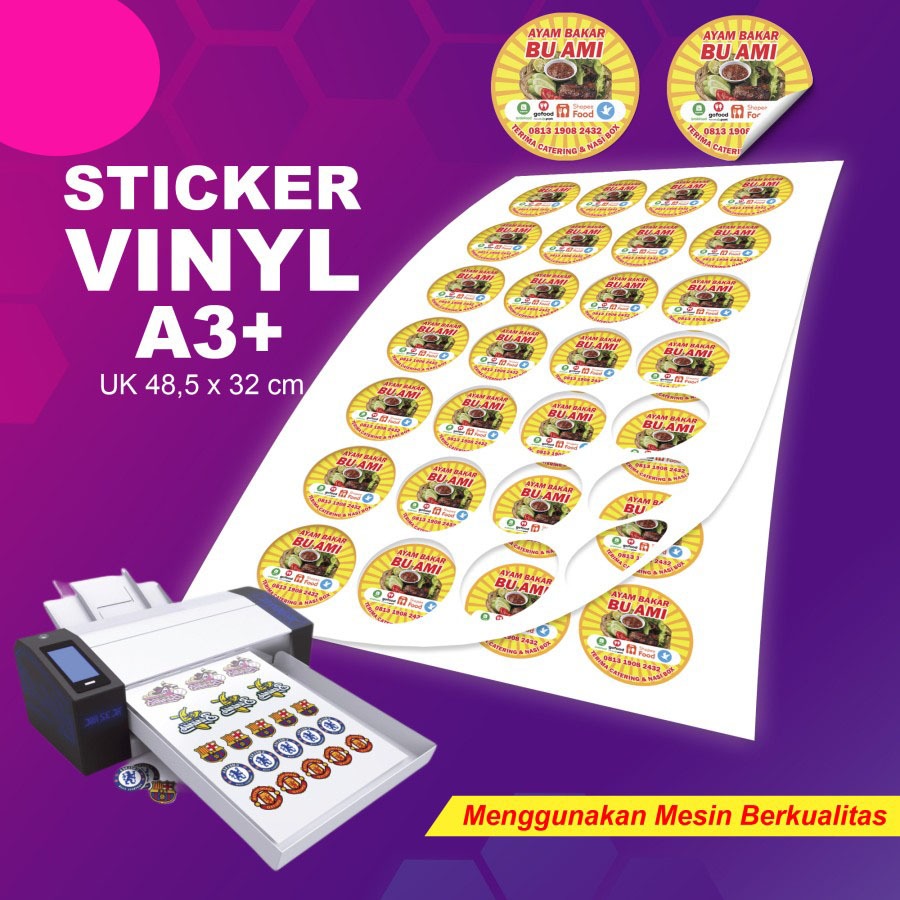 

Cetak Stiker Vinyl /Cetak Stiker Label - Vinyl Glossy