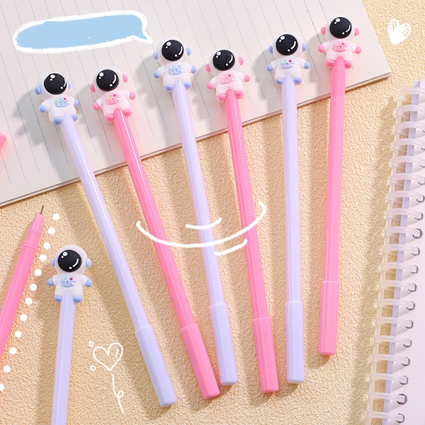 

Pulpen karakter astronot lucu cute tinta gel hitam HB1340