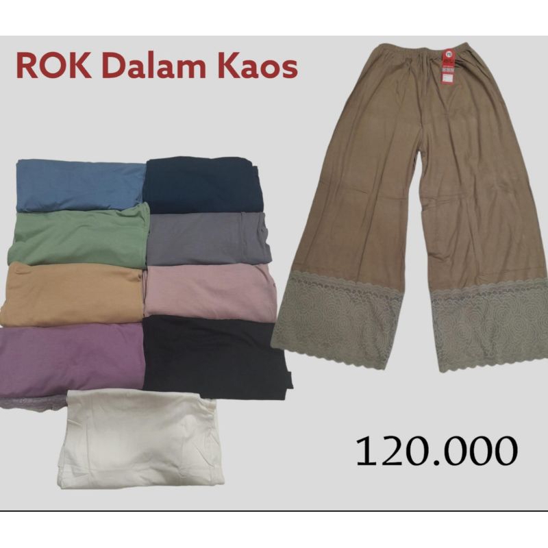 Rok Dalam Kaos Legging Rok Lejing Dalaman