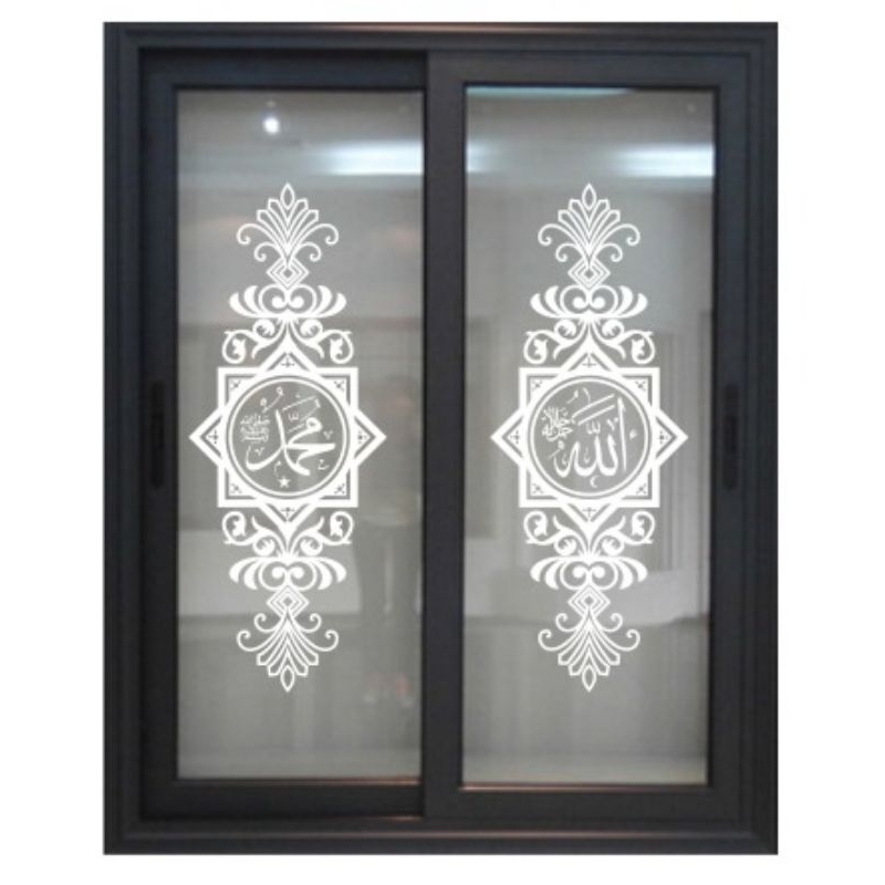 Stiker Kaligrafi Kaca Pintu Jendela Masjid Musholla Murah