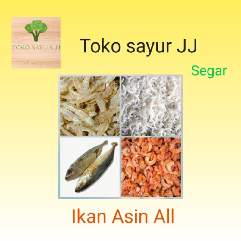 Ikan Asin bulu ayam peda ebi teri medan teri kacang kipas- toko sayur JJ Palembang