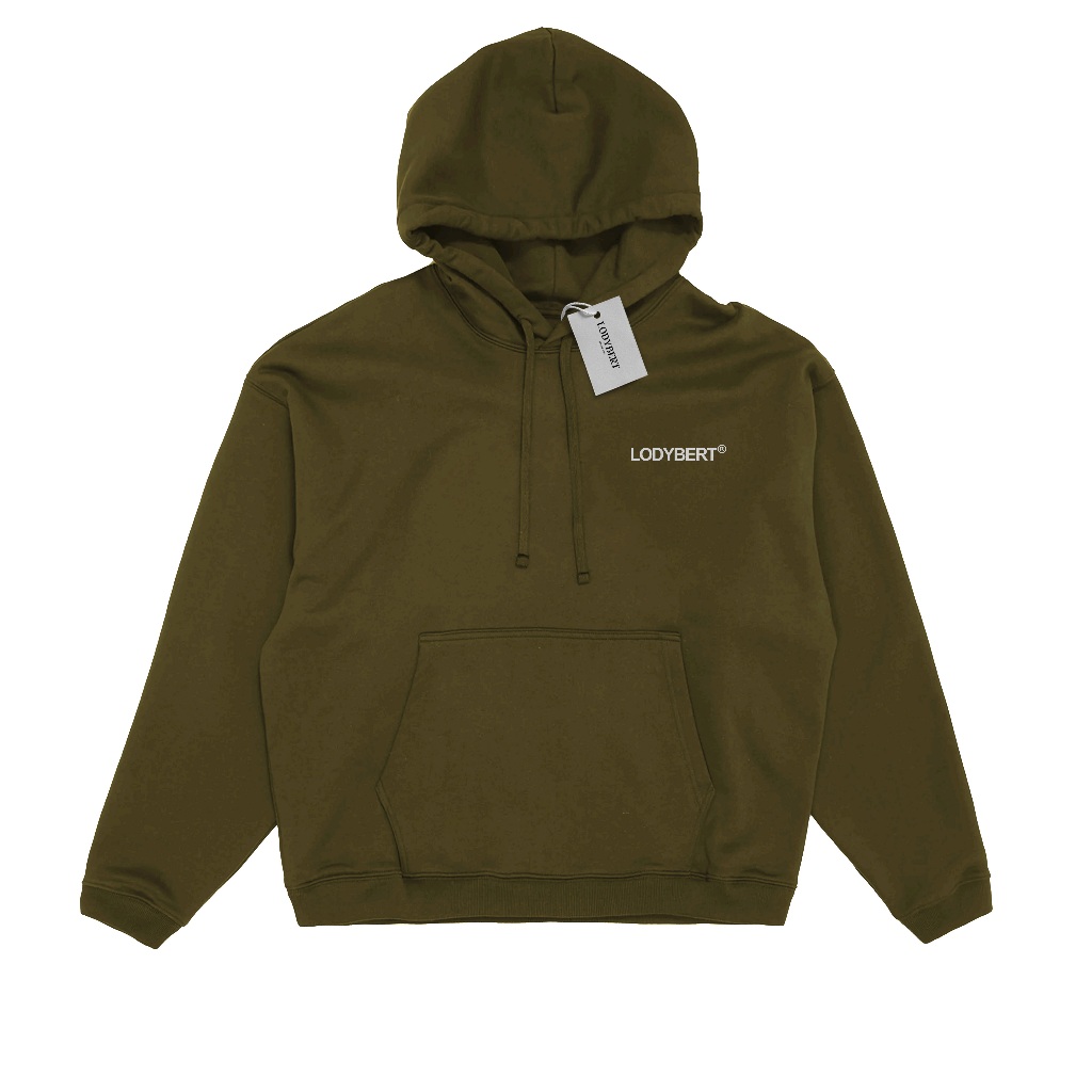 Lodybert Hoodie Pullover Boxy Polite Army