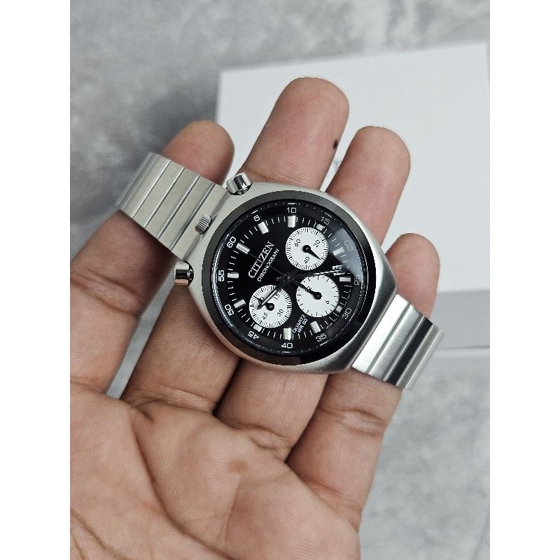Jam Tangan Pria Citizen Chronograph AN3660-81E Tsuno Bullhead Black Dial