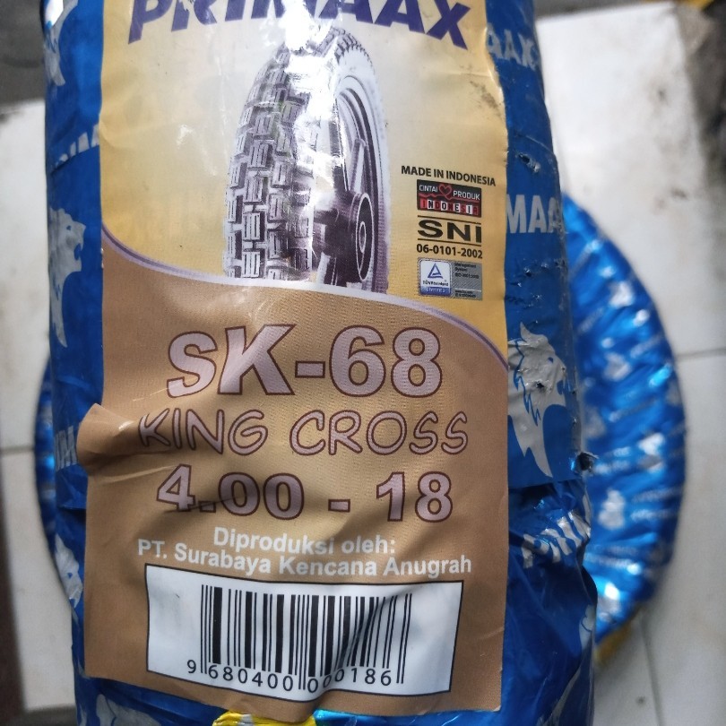 Paketan Ban PRIMAAX KING CROSS 400-18 SK 68 TUBETYPE SEMI TRAIL & BAN DALAM