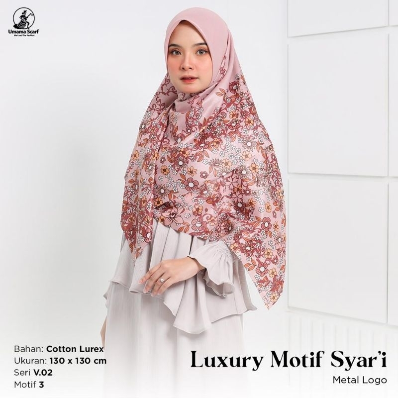 Luxury motif syari hijab segiempat ori umama