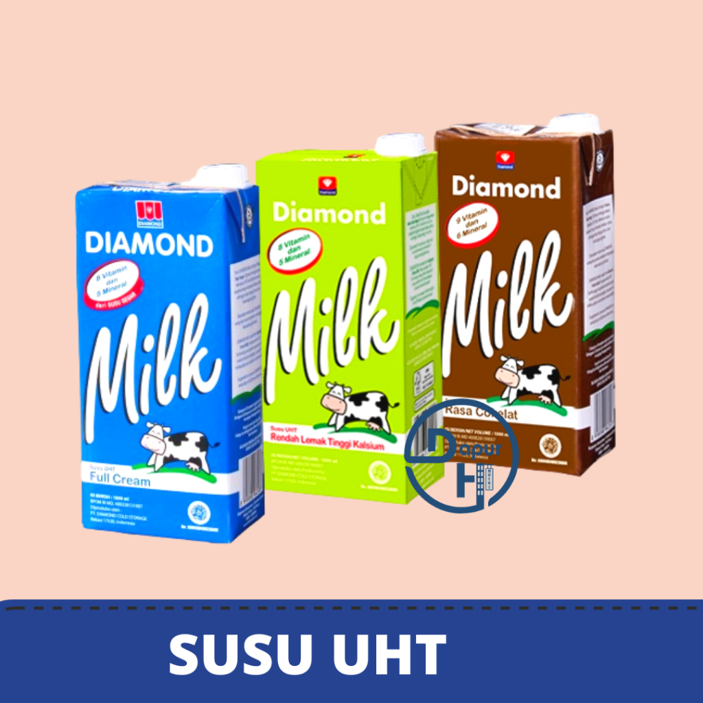 

Diamond Milk UHT Susu Full Cream 1 liter | Coklat Low Fat