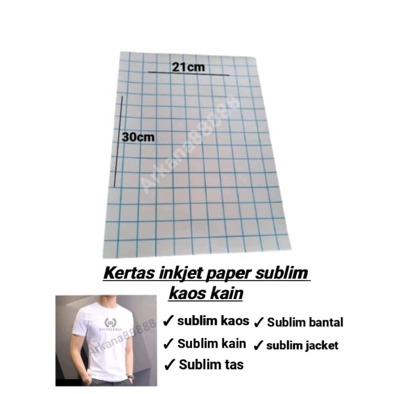 kertas premium Inkjet paper sublim sablon kaos kain