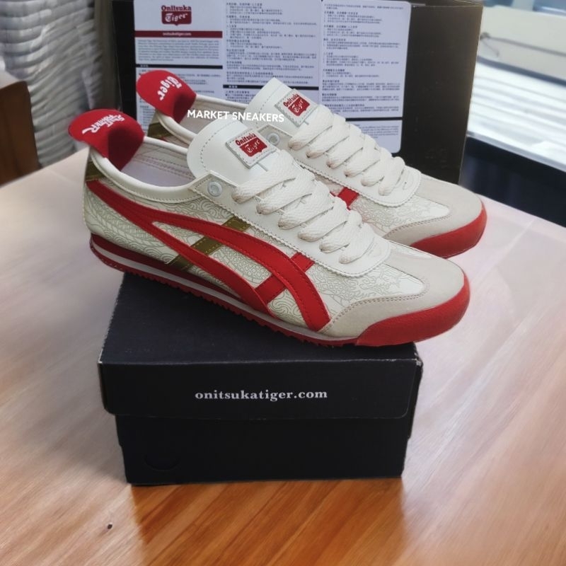 Sepatu Sneakers Pria White Red Gold Japan Limited Edition Street fighter SD X White Red Gold Sneaker