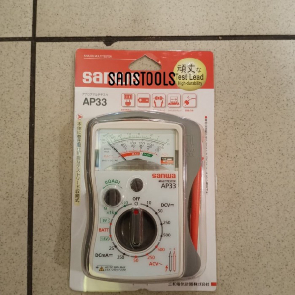 Sanwa AP33 pocket analog multimeter multitester avometer manual AP-33 Limited