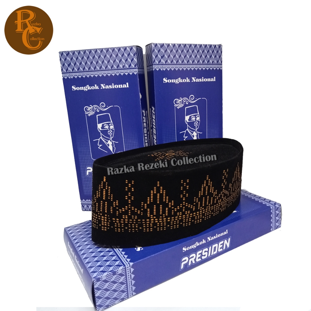 Peci Bordir Batik // Peci  Bordir Non AC Tinggi 9 cm Merk Presiden