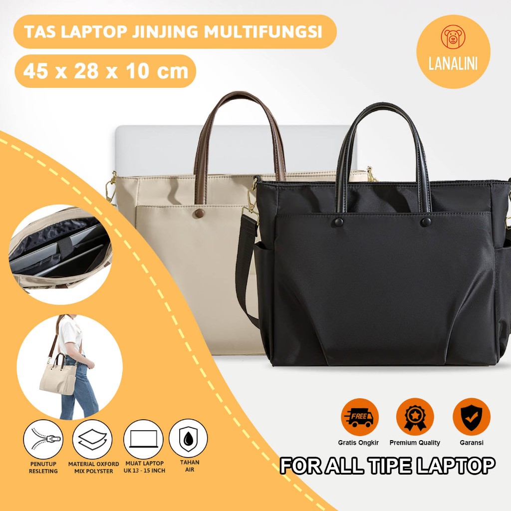 Tas Fashion Wanita Multifungsi Jinjing Kerja Kantor Kuliah Selempang Slempang Sling Bag Ipad Tablet 